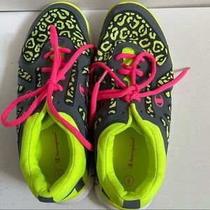 Women’s champion shoes sz 6 neon gray pink